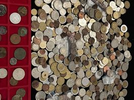 Münzsammlung , verschiedenen Münzen und Medaillen