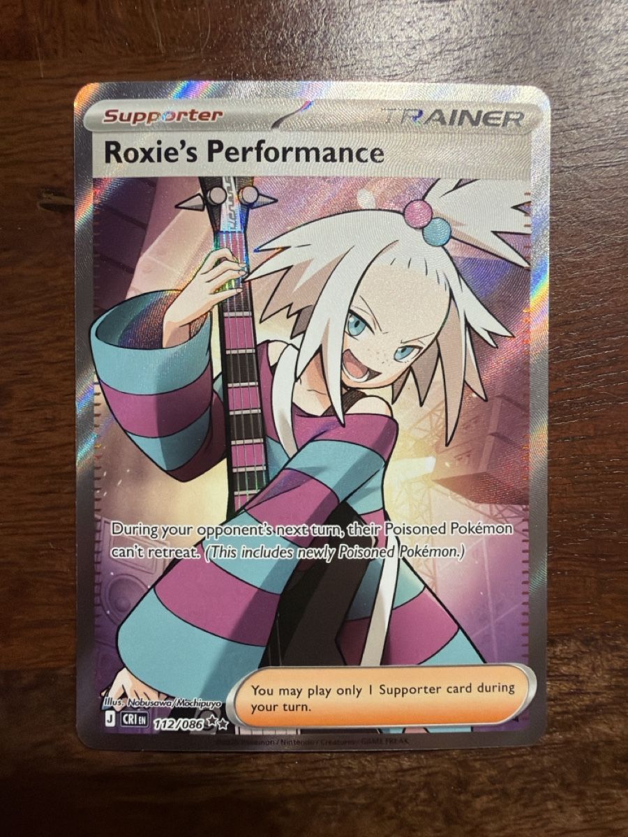 Pokémon Carte collezionabili: Roxie's Performance (CRI 112) – Nuovo (secondo la descrizione) da Emmenbrücke venduto da Pack_Ripper