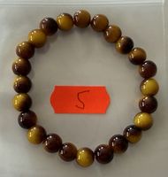 1 Stück Tigerauge Armband, elastisch, goldbraun.
