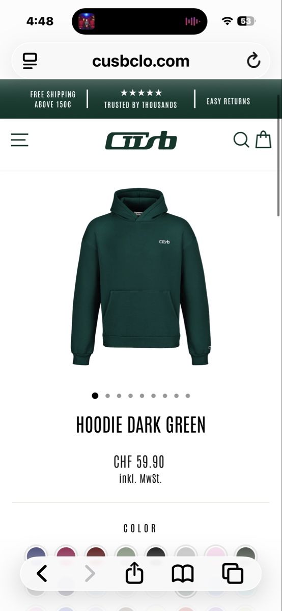 Maglioni & Felpe: Cusbclo Hoodie – Nuovo e nell'imballaggio originale da Zürich venduto da infoDSSWISS 3