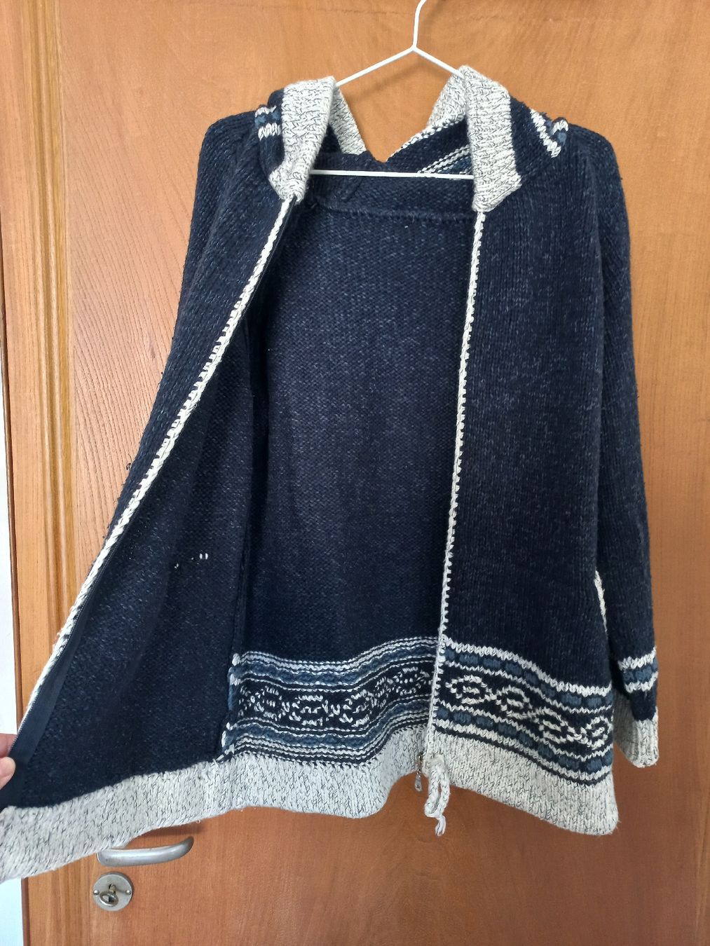 Giacche: Strickjacke mit Kapuze Norweger Strickpullover Island Gr. L – Usato da Basel venduto da Shena02 3