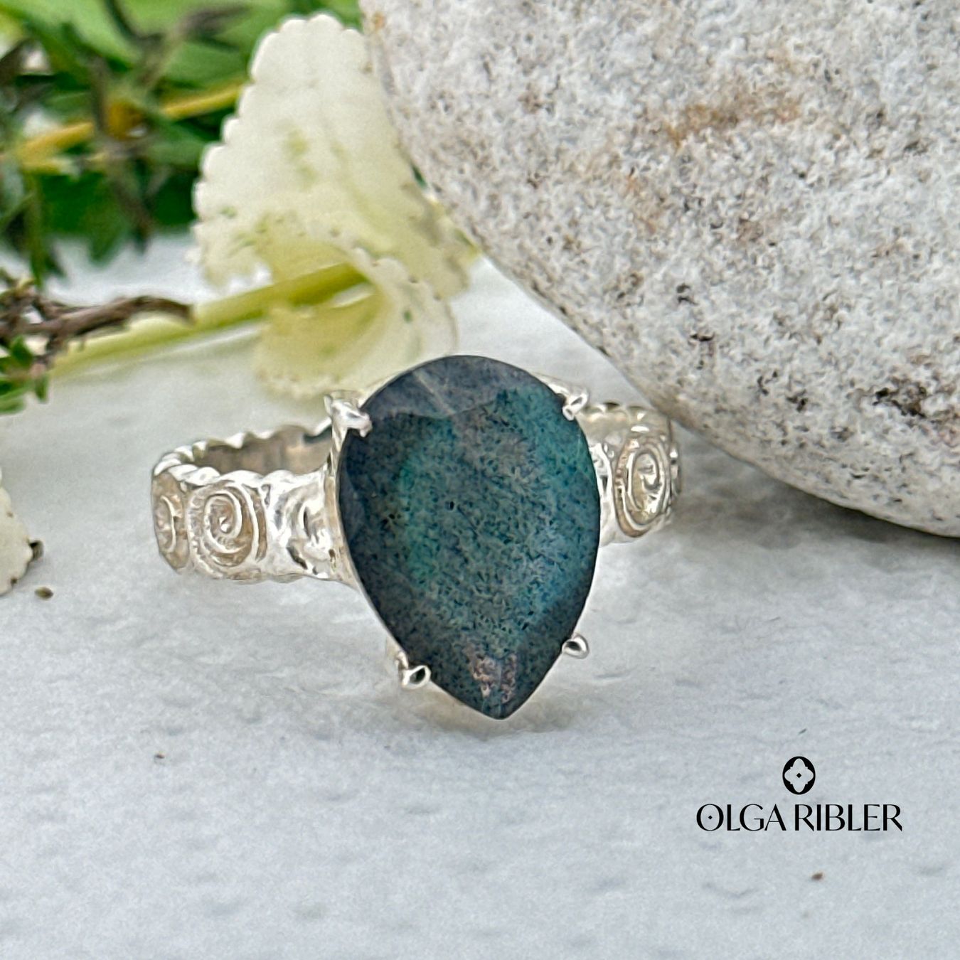 Olga Ribler Anelli: Unikate Labradorite Ring  -  Sterling Silber 925 – Nuovo (secondo la descrizione) da Luzern venduto da Schmuckoutlet 4