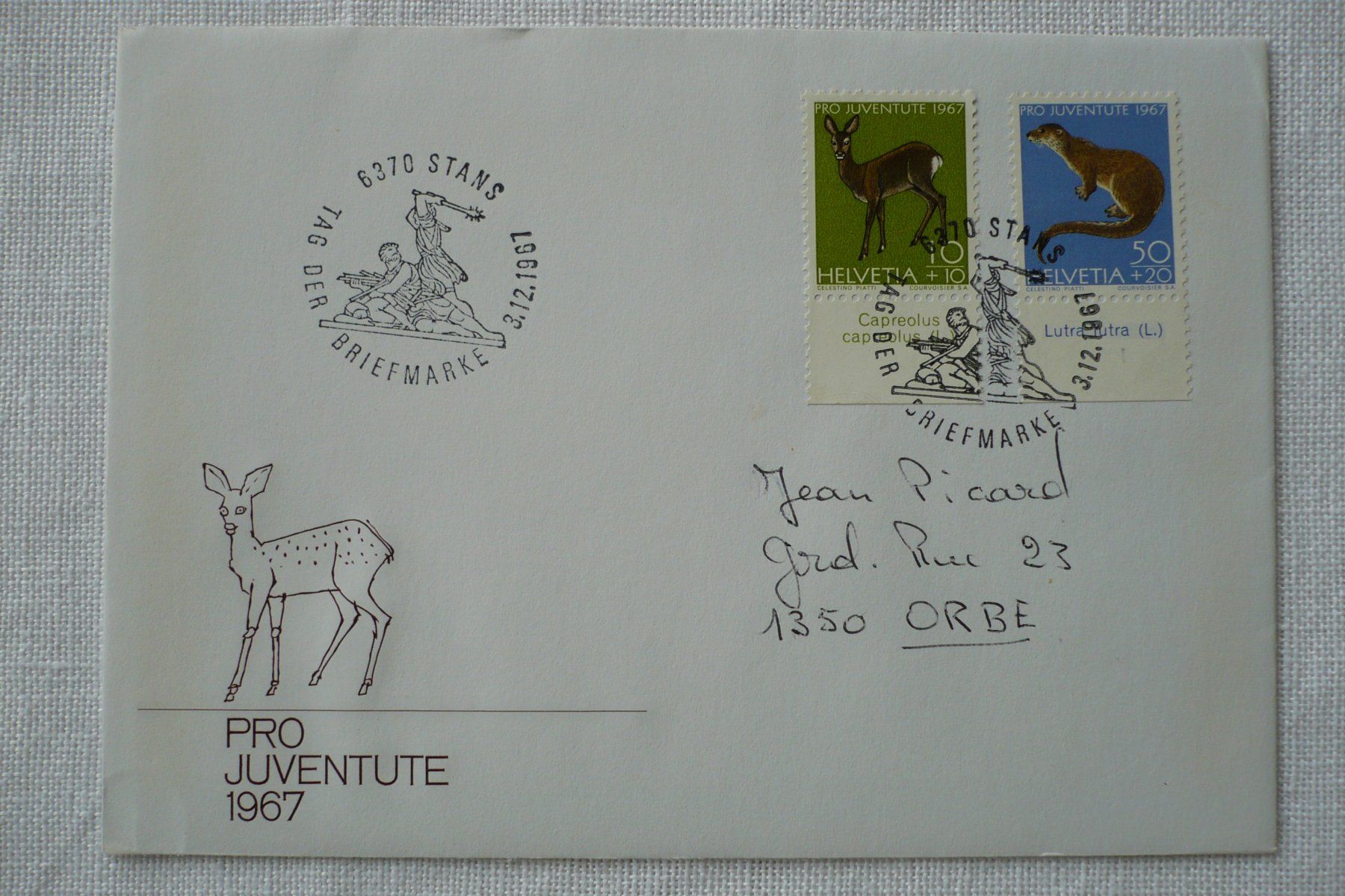 Tutti i francobolli: 1967 Tag der Briefmarke, Stans – Usato da Zürich venduto da saltandpepper008