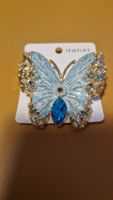 Wunderschöne Vintage Brosche mit blauem Schmetterling🦋 