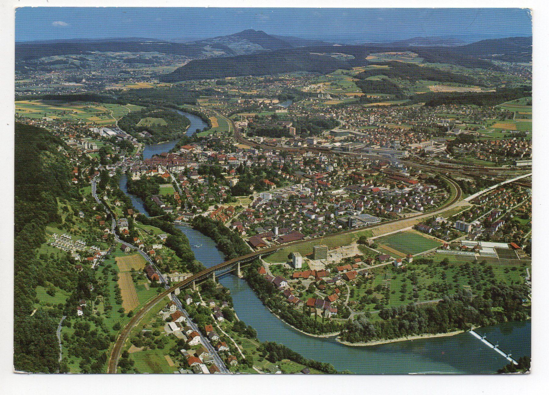 Cartoline postali: BRUGG Blick vom Bözberg – Usato da Jona venduto da philajona
