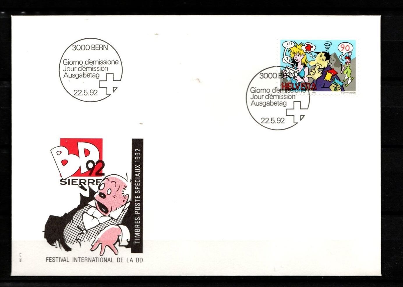 Tutti i francobolli: 1992 - FDC / Comics - "ALOYS" Yves Robellaz – Usato da Schaffhausen venduto da poststamp