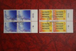 1998: 937+938 4er-Block ET. mit Gummi