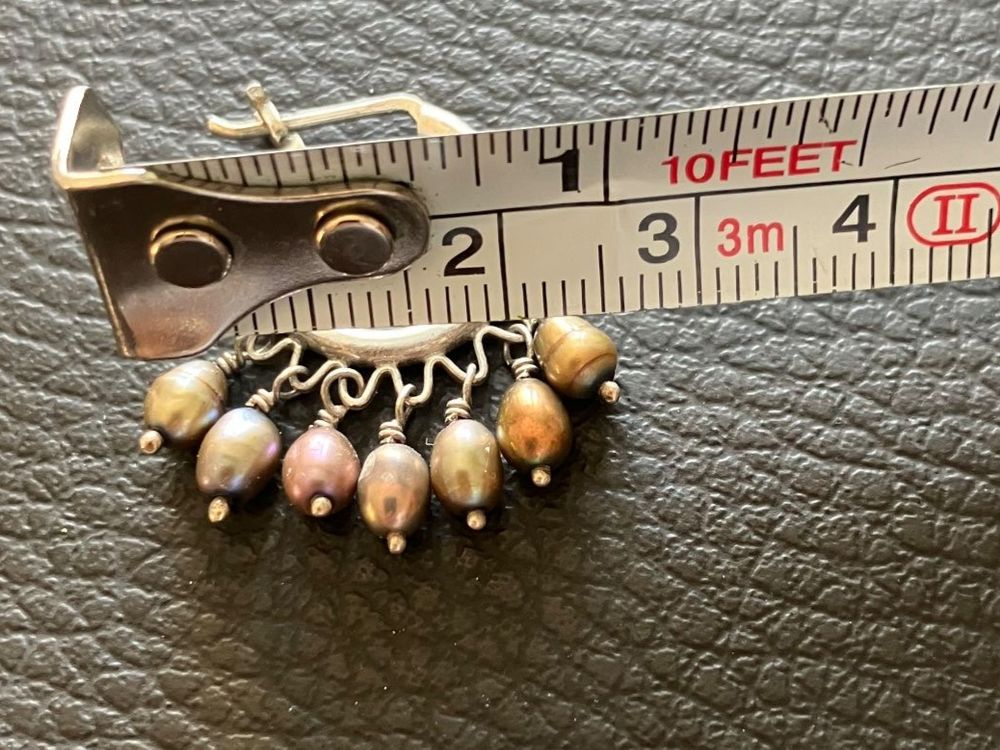 Boucles d'oreilles en perles véritables blanches environ - France