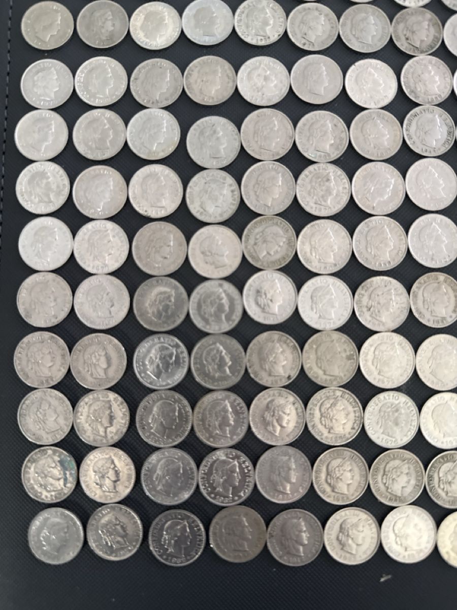 Tutti le monete: 5 Rappen Sammlung Silber Ab1919 204 Stück – Usato da St. Margrethen SG venduto da meg_6b9w 4