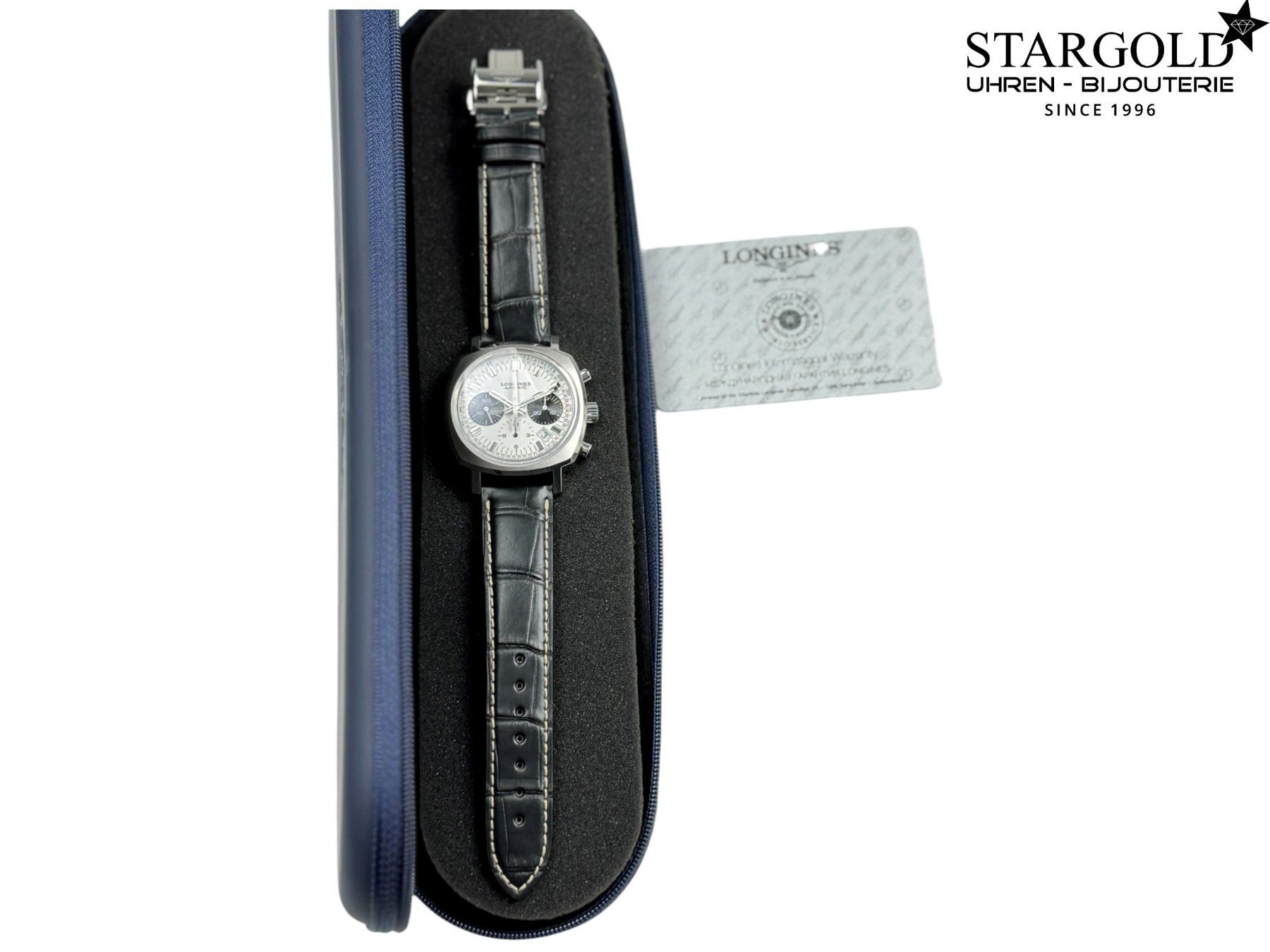Longines Orologi: Longines Heritage 1973 Column-Wheel Chronograph - L2.791.4.7 – Nuovo e nell'imballaggio originale da Zürich venduto da Stargold-Uhren 8