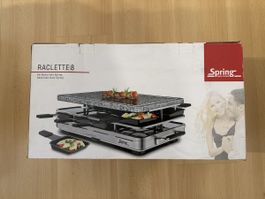 Raclette 8 Spring mit Steinplatte neuwertig