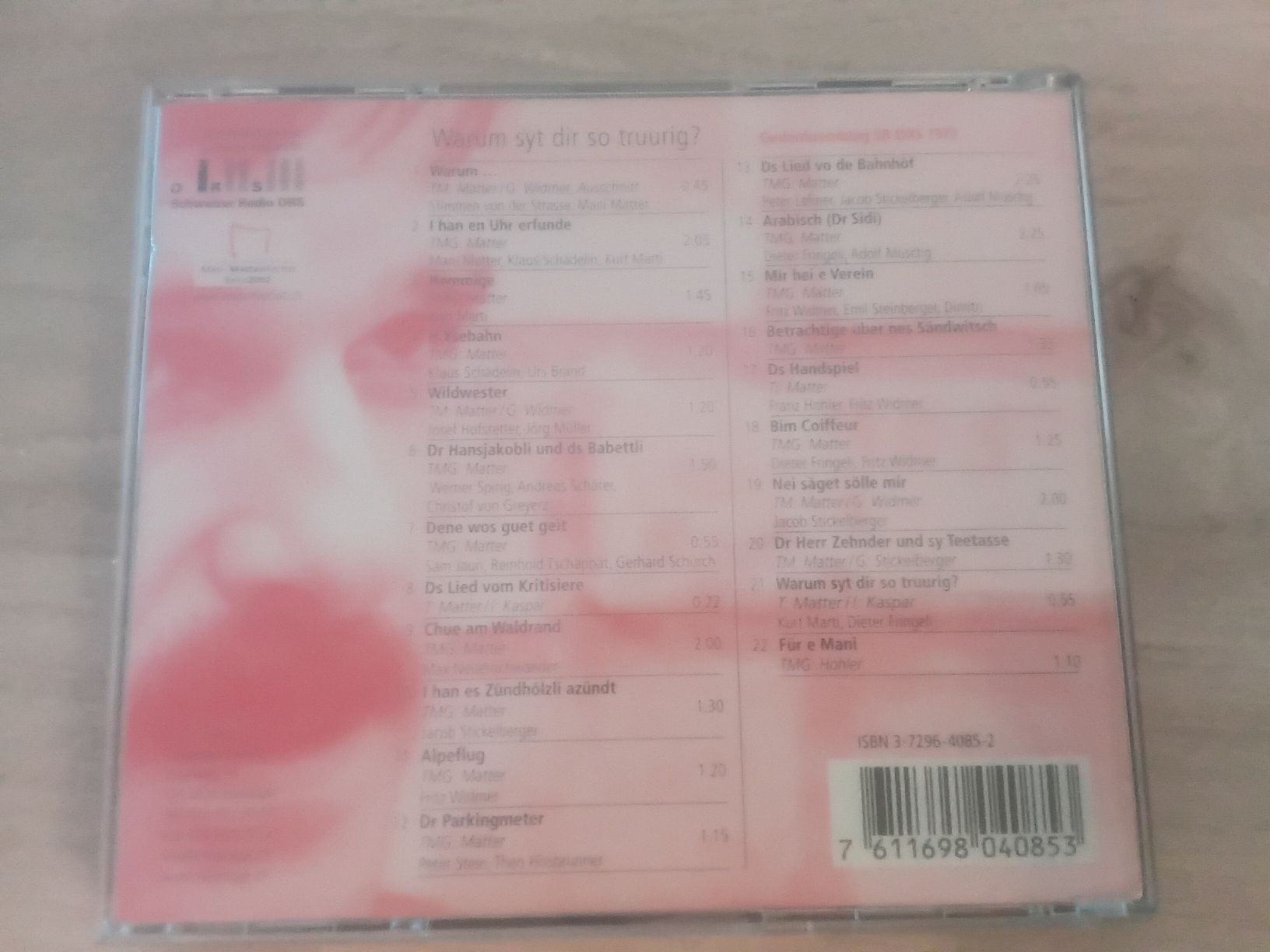 CD: Mani Matter – Usato da Liebefeld venduto da CD-Urs 1