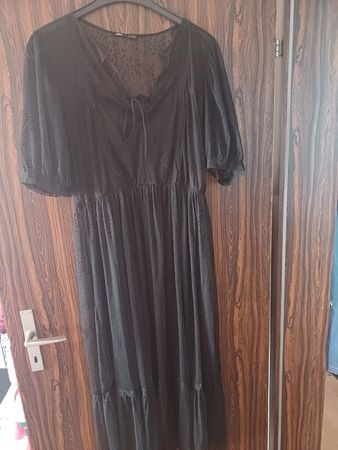 Zara schwarzes Sommerkleid Transparent, Grösse L