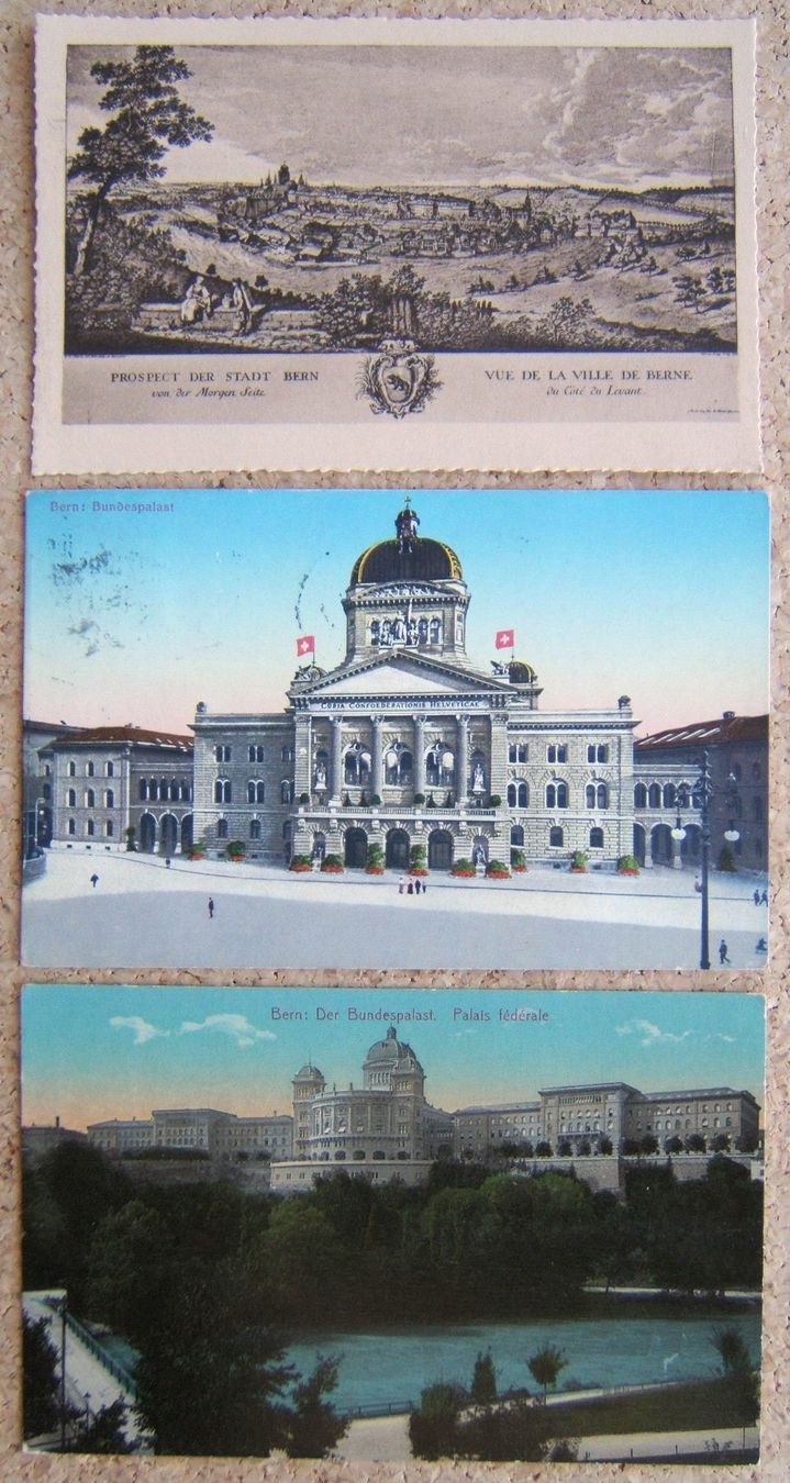 Cartoline postali: 7 AK BERN 1905 - 1953 – Usato da Brunnen venduto da Nonne04 3