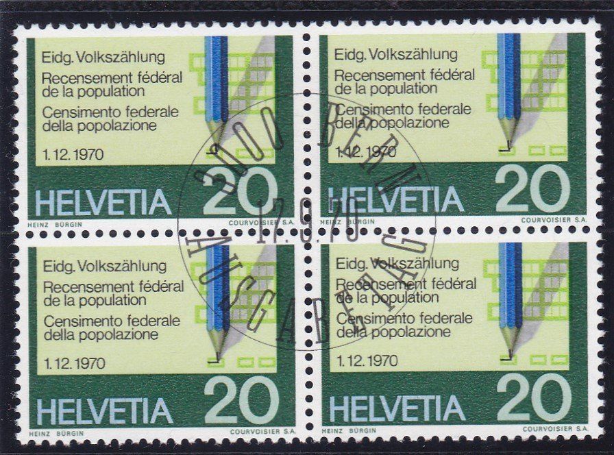 Tutti i francobolli: ET 4er Block Werbemarken 1970 – Nuovo (secondo la descrizione) da Schliern b. Köniz venduto da joni20 1