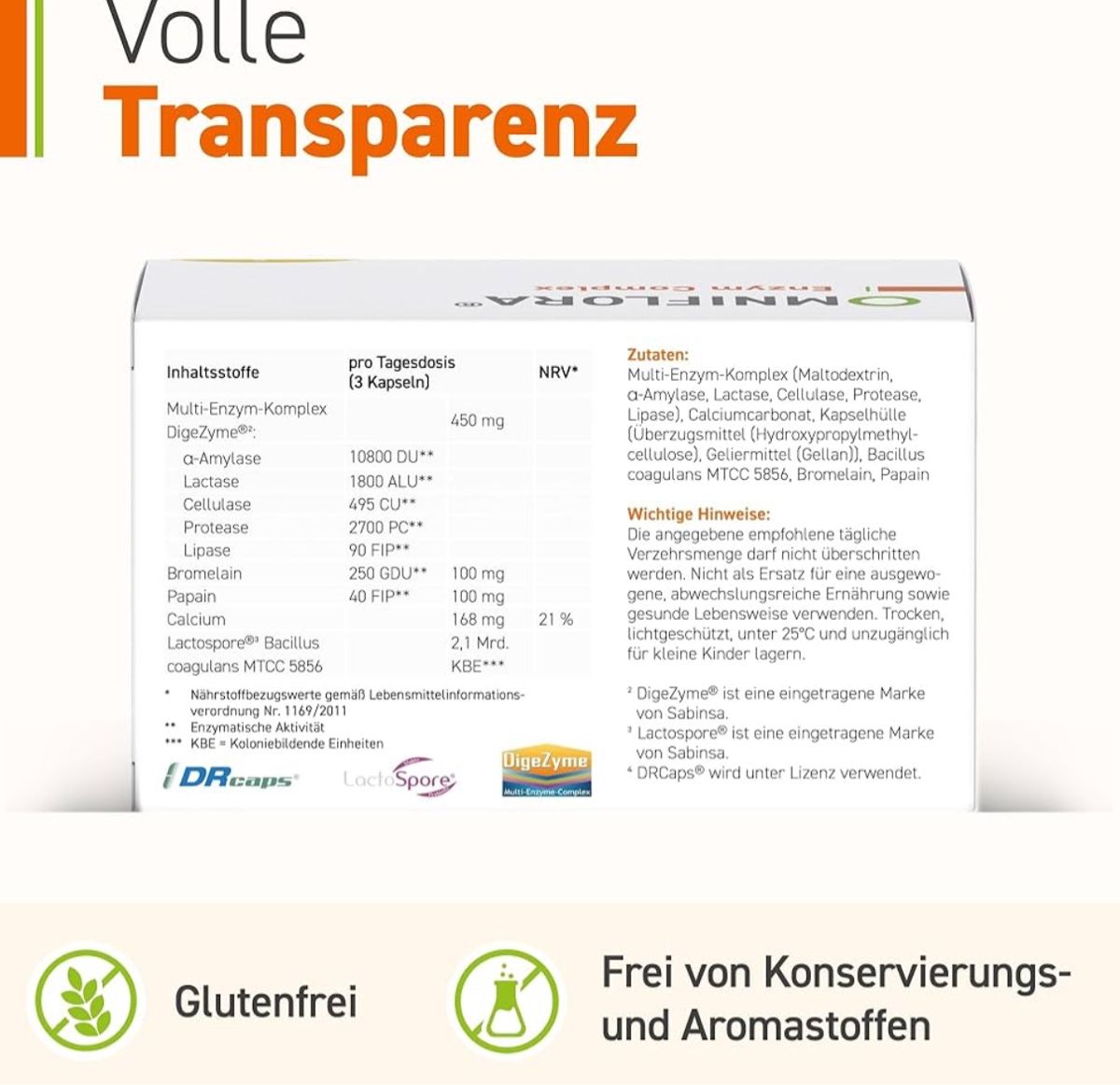 Lebensmittel & Spezialitäten: Omniflora Enzym Komplex 90 Kapseln MHD 04/27 – Neu und originalverpackt aus Suhr von SchnapperCH 3
