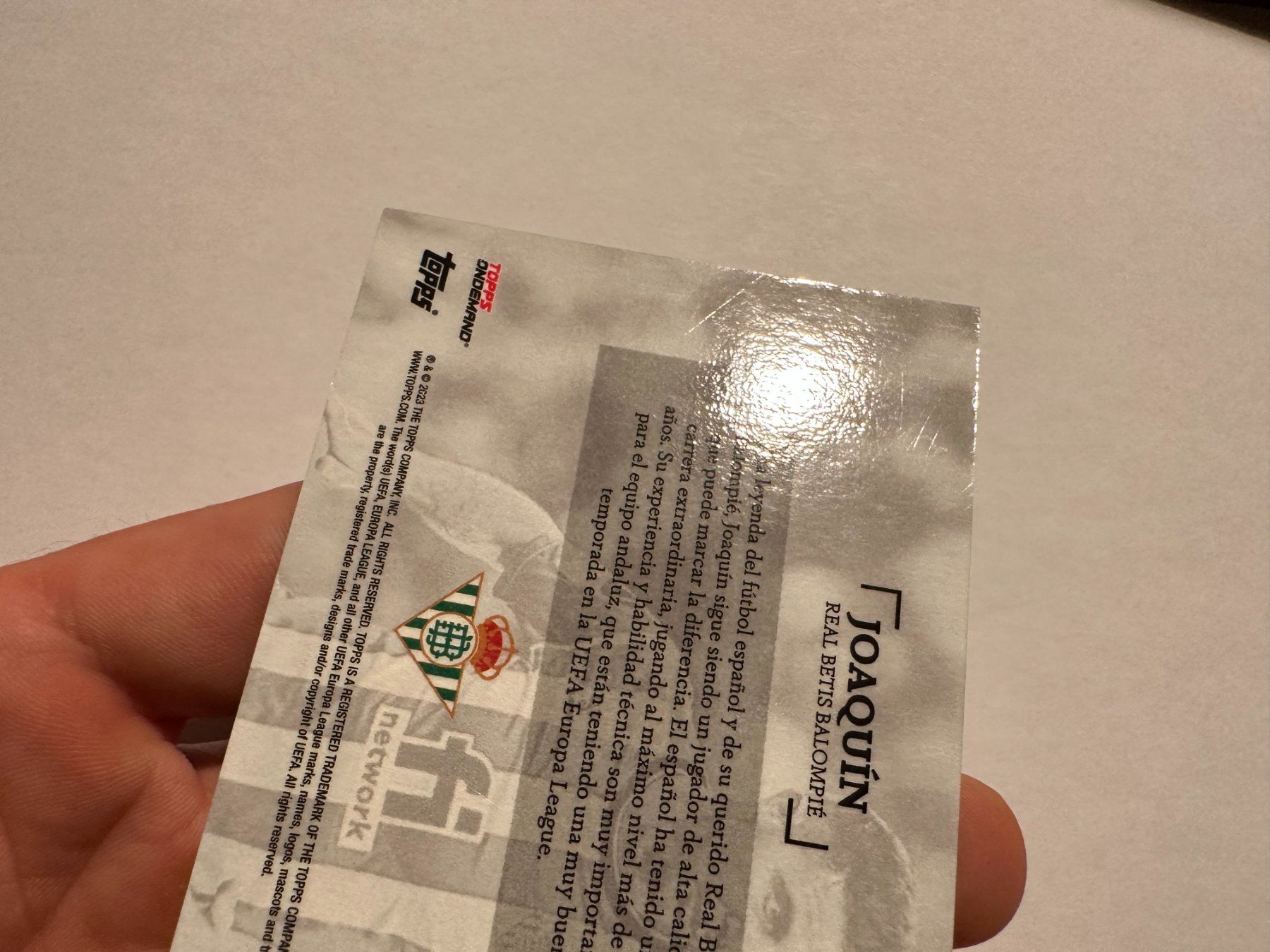 Panini Carte collezionabili: 2023 Topps UCL Simplicidad Joaquin 01/99 – Usato da Hagendorn venduto da Pokecollectorch 6