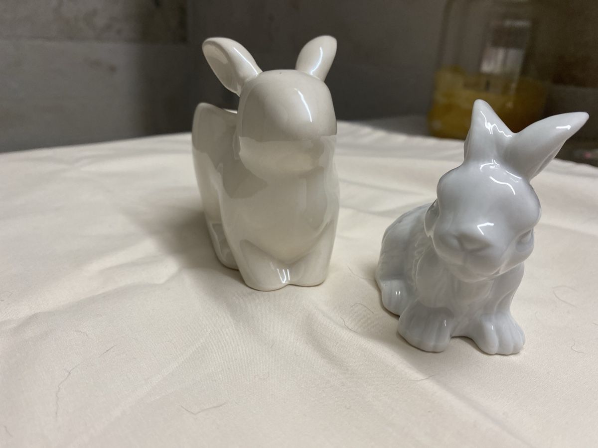 Tutte le decorazioni: 2 Cute Easter Bunny Candle Holder and decoration Ceramic – Nuovo e nell'imballaggio originale da Buttikon SZ venduto da Maxwelltime