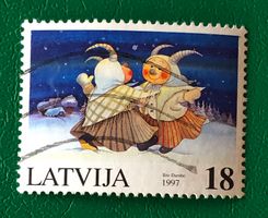 BRIEFMARKEN AUS  Lettland GESTEMPELT