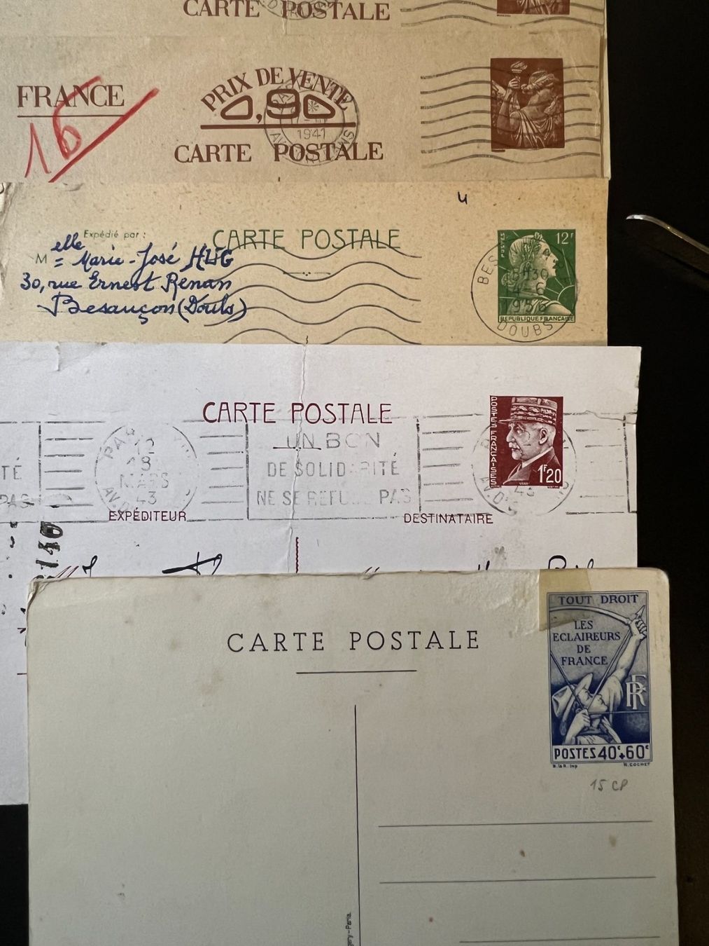 Tous les timbres: () Lot 30 entiers postaux – D'occasion à Lausanne par ffhoud 8