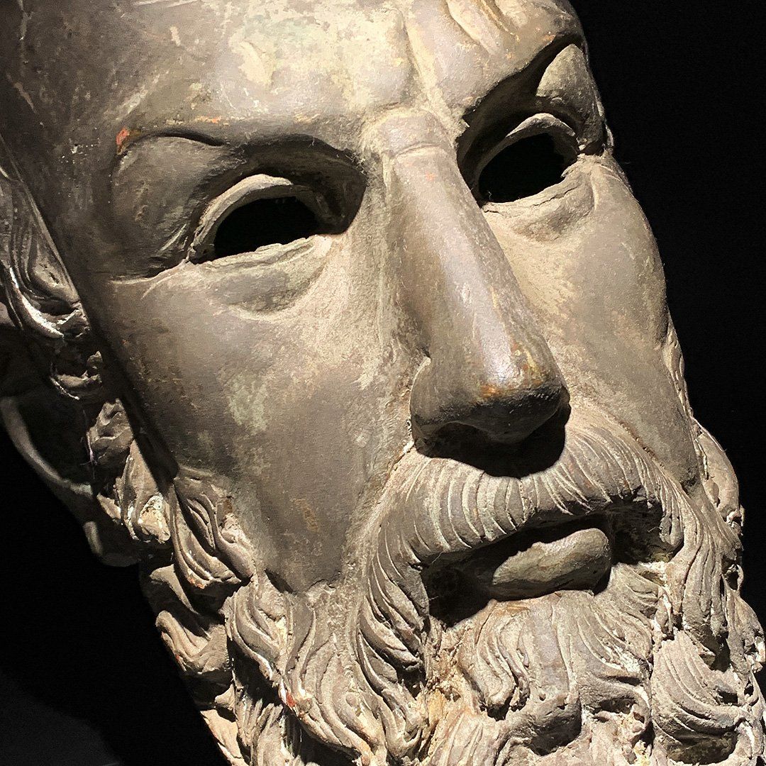 Sculture & Statue: Antiker Bronzekopf des Aischylos – Usato da Luzern venduto da Eukalyptus 6