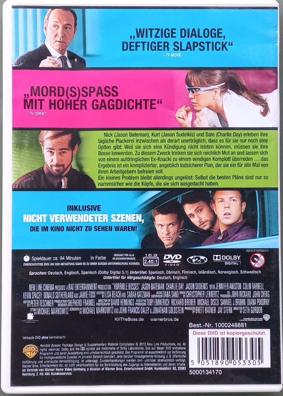 Tutti i DVDs: DVD D/E/Sp - Kill the Boss - "Pechschwarz- Im Hangover Stil" – Usato da Niederuzwil venduto da lubimaja 1