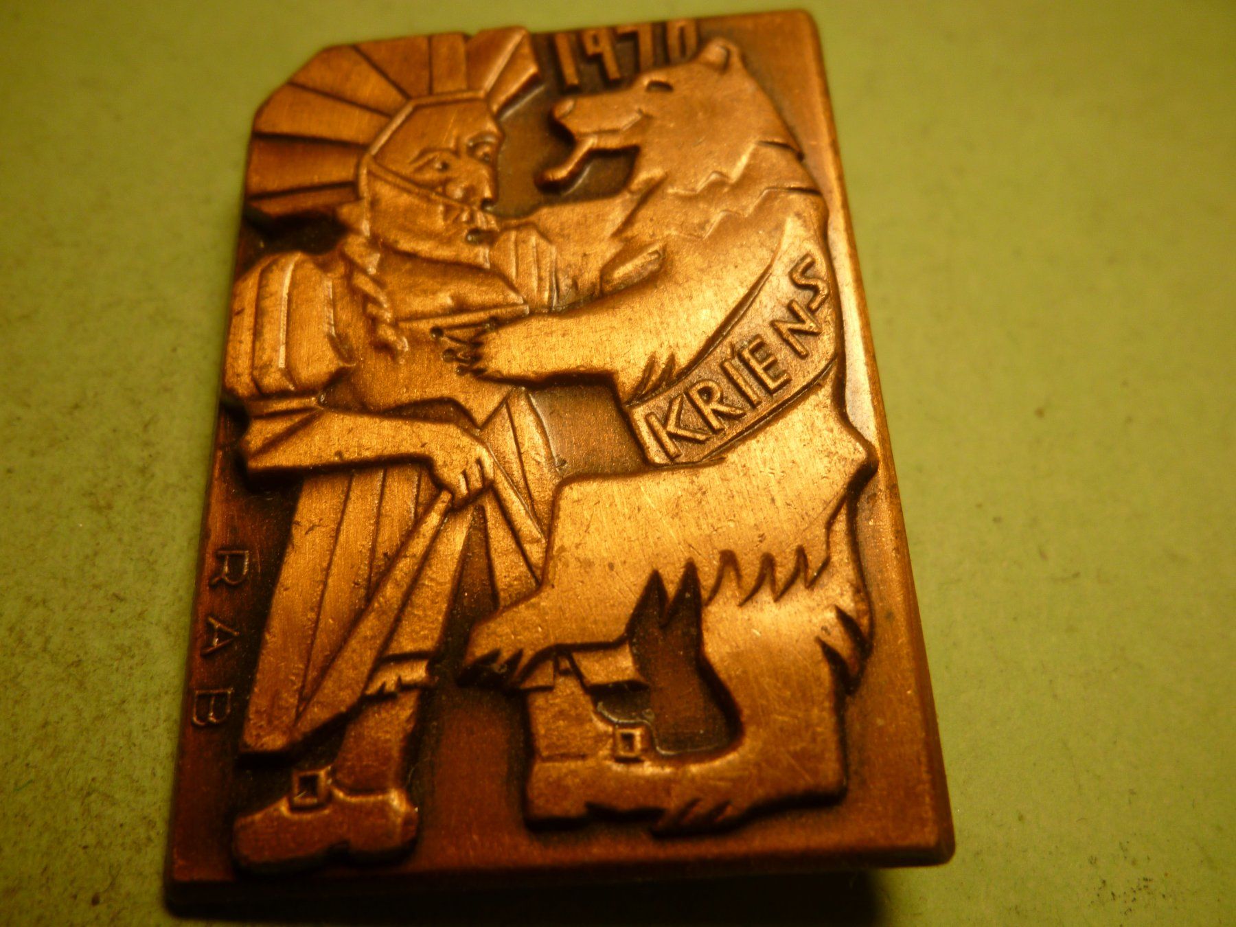 Placchette & Badge: KRIENS 1970 BRONZE – Usato da Ried (Muotathal) venduto da Mandarin02