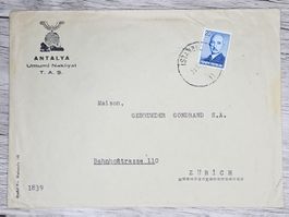 CL06 Enveloppe + Timbre Turquie 19xx