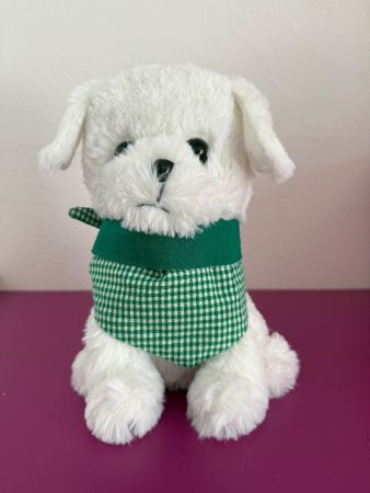 Halstuch Bandana für einen kleinen Hund - Grün Kariert