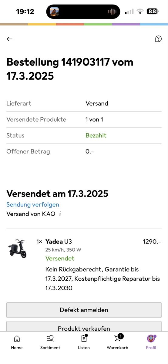 Elektromobile: E-Roller Yadea u3 – Gebraucht aus Innerberg von Brabus81 4