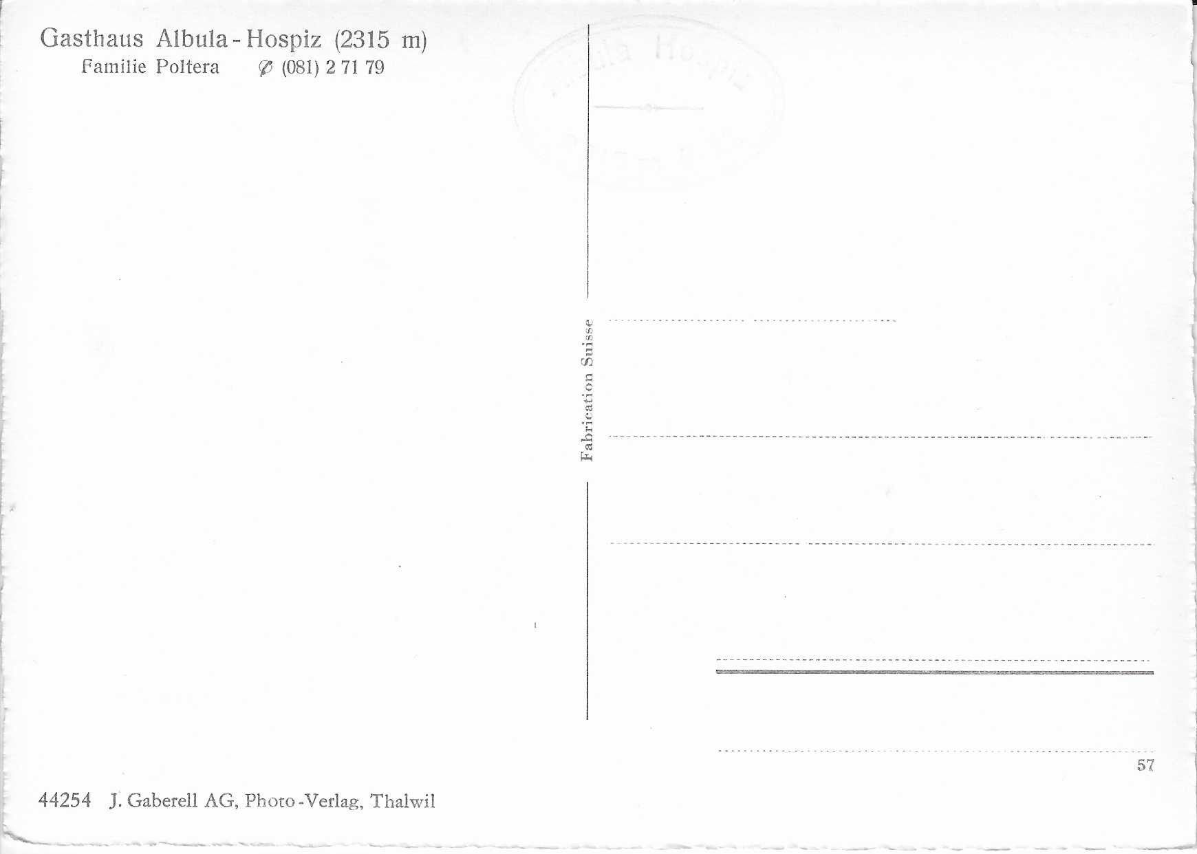 Cartoline postali: Gasthaus Albula-Hospiz GR – Nuovo (secondo la descrizione) da Rothrist venduto da Stranglehold 1