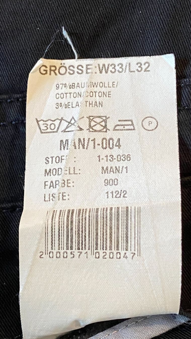 Manor Hosen: Herren Hose CHINO 33/32 schwarz – Gebraucht aus Hünenberg von Ecila 1