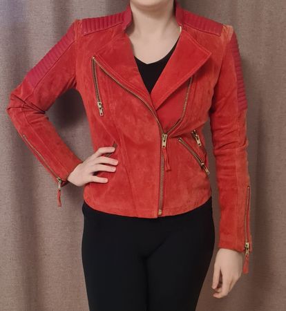 Kurze Lederjacke Damen