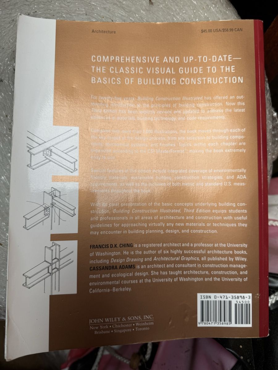 Libri: Building Construction Illustrated 3rd Edition Textbook – Usato da Zürich venduto da 613_g8jy 1