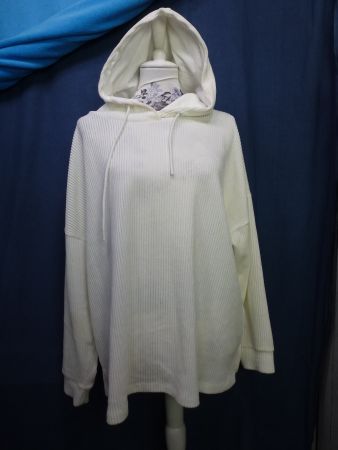 KAPUZEN PULLI IN WEISS NEU MIT ETIKETT GR 48 RIPP COTTON