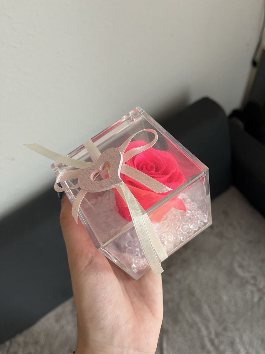 Tutte le decorazioni: Rose eternelle dans boîte transparente – Nuovo (secondo la descrizione) da Genève venduto da soraia.simao 1