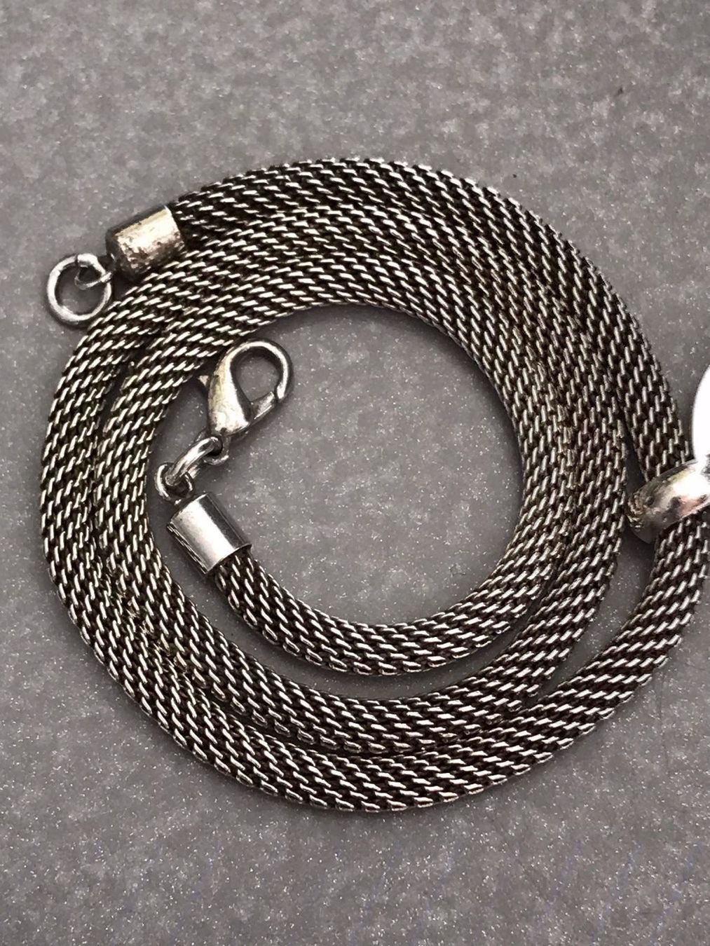 Ketten: massiv Collier altes Silber gestrickt alte Technik 41cm – Gebraucht aus Basel von gretchen03