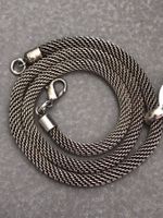 massiv Collier altes Silber gestrickt alte Technik 41cm