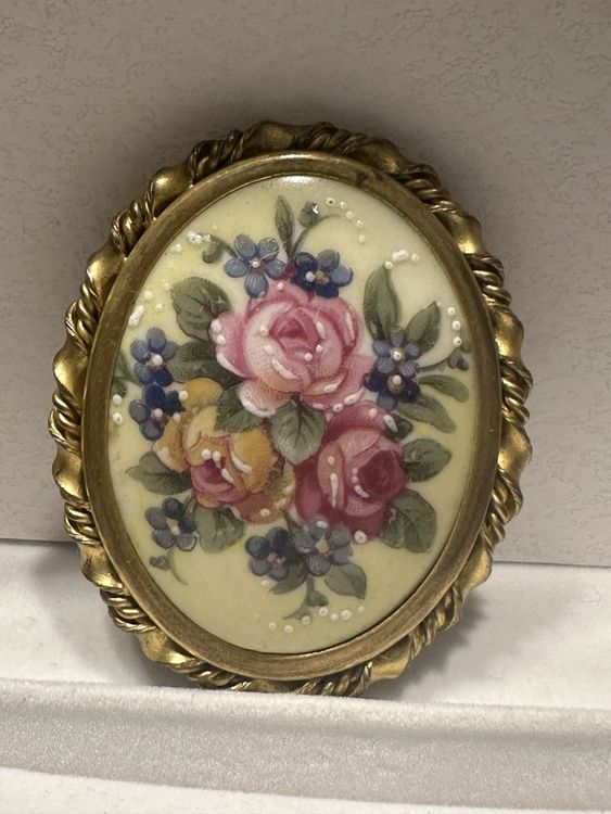 Hiraith 2er Set Handgefertigte Holz Blumenbrosche - Natürliche Holzkorn Optik Für Kleidung & Schals