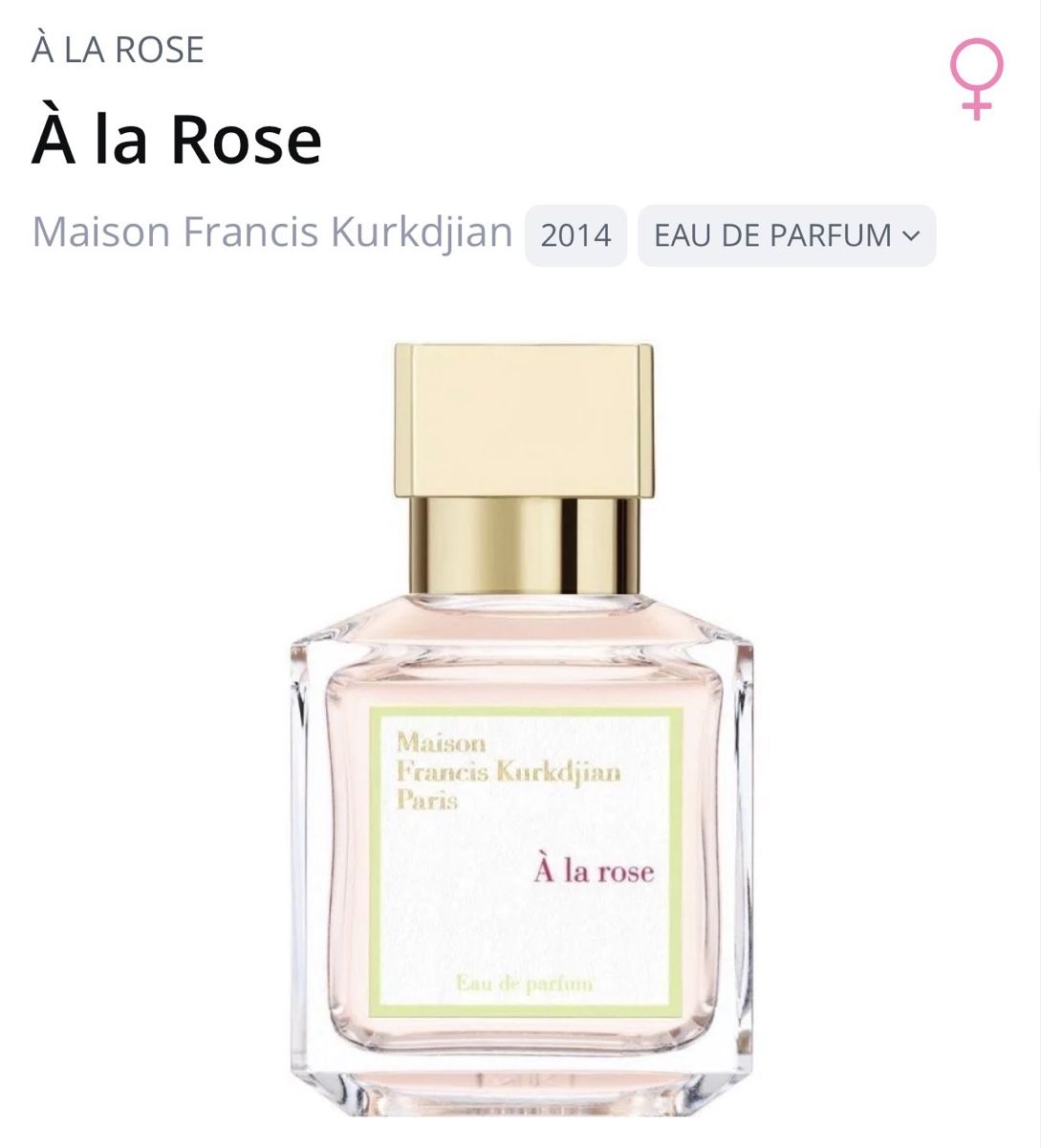 Kurkdjian Profumi & Eau de Toilette: À la Rose von MFK 2ml Duftprobe  – Nuovo (secondo la descrizione) da Meierskappel venduto da Philium