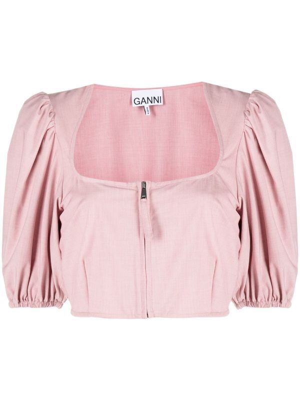 Ganni Top: GANNI crop top size 40 - NEW – Nuovo e nell'imballaggio originale da Zürich venduto da ant_r6f8