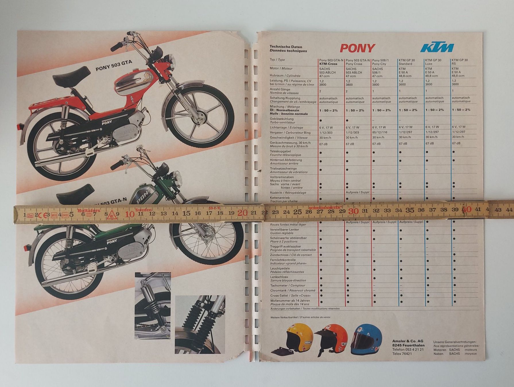 KTM Documenti: Prospekt Mofa Pony 503 und KTM GP 30 – Usato da Schenkon venduto da TG10 1