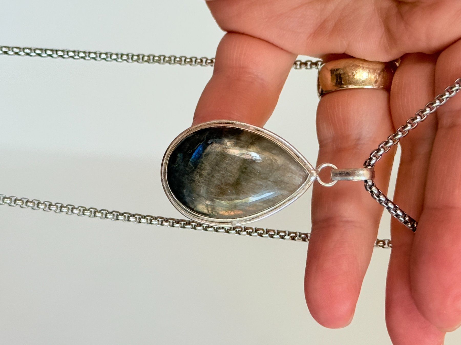 Catenine: Collier labradorite, élégant et tendance ✨ – Nuovo e nell'imballaggio originale da Genève venduto da AWWA 5