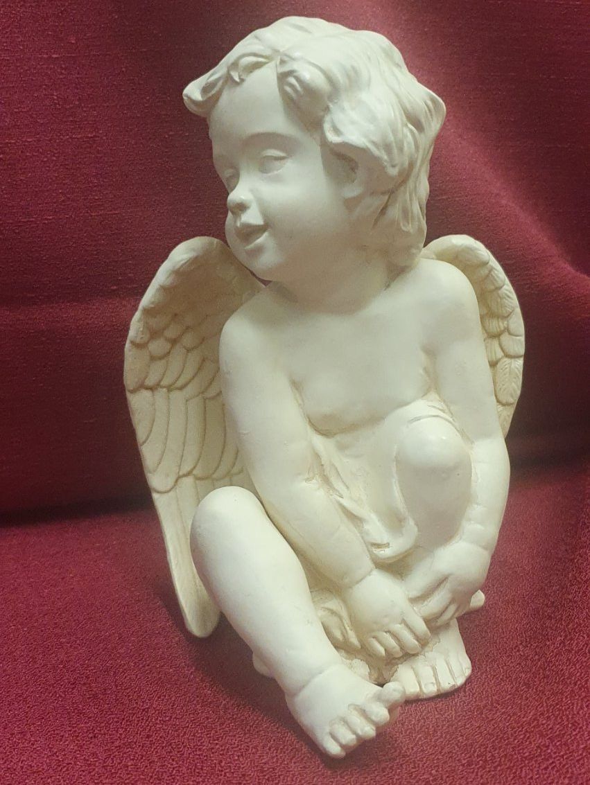 Statuette: Süsser Deko Engel sitzend Figur - 19 x 13.5 cm – Usato da Auw venduto da beretta1966 1