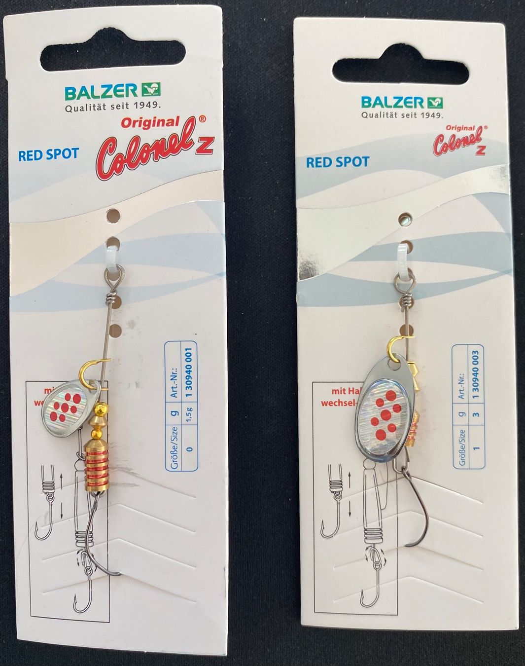 Balzer Esche: Balzer Colonel Z Einelhaken Spinnerset – Nuovo e nell'imballaggio originale da Widnau venduto da Fishingtackle_Oggy
