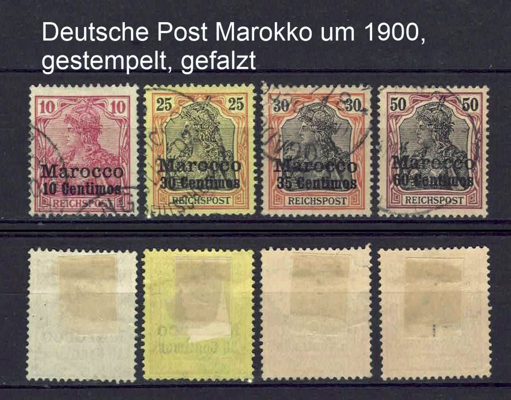 Tutti i francobolli: Deutsche Post in Marokko gestempelt – Usato da Basel venduto da Pfefferschootte