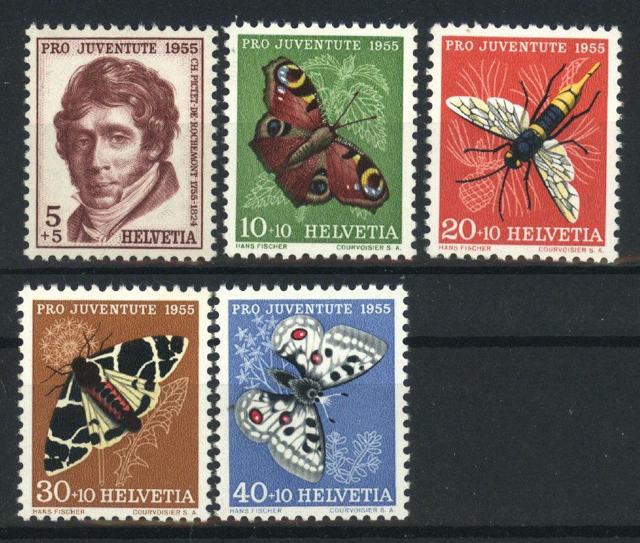 Tutti i francobolli: 1955, Pro Juventute ** (2) – Usato da Willisau venduto da Vollstempel