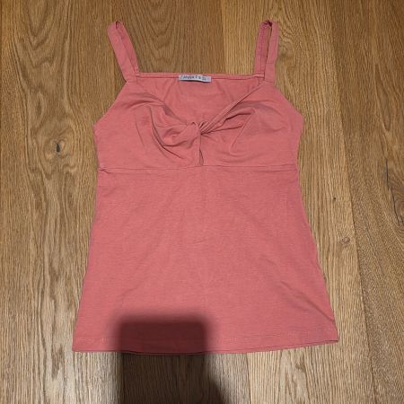 Damen Top Anna Field rosa mit Knotendetail gr S