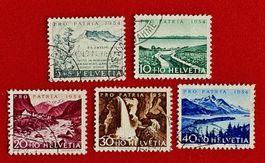 PRO PATRIA SATZ 66 - 70 MIT SCHÖNEN STEMPEL 1954
