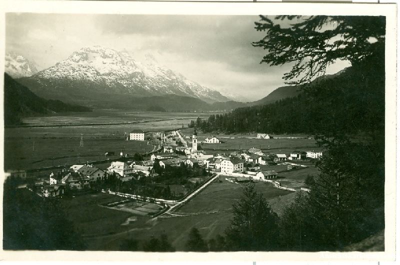 Ansichtskarten: Bevers - Dorf + 1933 TOP – Gebraucht aus Emmenbrücke von teestube